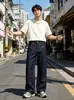 Jeans Lavados Retro con Hebilla de Herradura para Hombre, Nuevo Estilo de Verano, Pantalones Casuales Rectos de Pierna Ancha Simple y de Corte Limpio para Mujer