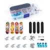 Armazenamento de skate de dedo encaixotado DIY Alloy Skateboard Assembly Mini Frosted Surface Double Rocker Brinquedo transfronteiriço infantil