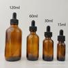 Fornecedor Fabricante Frasco Boston Marrom 30ml Frasco Conta-Gotas de Vidro à Prova de Luz 60ml Frasco Boston Conta-Gotas Frasco de Óleo Essencial