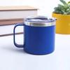 Caneca Simples Transfronteiriça 14oz Criativa para Escritório Copo Térmico de Aço Inoxidável 304 Estilo Camping ao Ar Livre Caneca de Cerveja Portátil