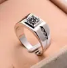 AliExpress artículo más vendido joyería aleación plateada diamante anillo para hombre europeo y americano hombre dominante hipster anillo de boda regalo de cumpleaños