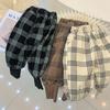 Pantalones Largos Casuales para Niñas con Forro Polar, Engrosados, Nuevo Estilo Invierno 2026, Pantalones Jogger a Cuadros para Niños, Pantalones de Bebé de Moda