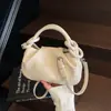 Bolsos de Moda Transfronterizos de Gama Alta, Tendencia, Nicho para Mujer, Bolso Cruzado Versátil de Otoño, Bolso de Mano Pequeño de Moda con Pliegues