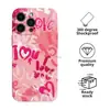 Estilo Doce Cool Tom Rosa Grafite de Coração Capa de Celular Maçã 18PM Capa de Celular Personalizada iPhone 17 Capa de Filme