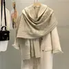Nuevo Chal con Borlas de Doble Cara de Imitación Cachemir para Mujer Otoño e Invierno Bufanda Cálida de Moda de Gama Alta Bufanda Gruesa con Letras