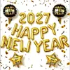 Decoración de Pancarta Dorada con Tema Negro y Dorado para Año Nuevo 2027, Fiesta de Año Nuevo, Reunión Familiar, Pancarta de Atmósfera