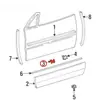 Adecuado para Mercedes-Benz E220 E300 E320 Slk200 230 320 Clip Sujetador de Placa Protectora de Faldón Lateral Inferior de Estribo de Puerta de Coche