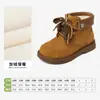 [Oferta Especial] Botas Martin Snuffy Infantis para Meninas, Botas de Algodão de Cano Curto Moda Pequena Princesa de Inverno com Forro de Lã