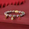 Pulsera de cloisonné gris fragante de Pekín, pulsera de esmalte cloisonné, pulsera bulliciosa de esmalte de color para pareja, novias, flores, regalo para hombres y mujeres