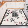 Alfombrilla de Piso Grande para Cocina Fácil de Cuidar a Prueba de Aceite Sin Lavado Impermeable Cubierta Completa Alfombrilla de Piso de PVC Fregable Alfombrilla Antideslizante