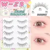 Ciervo de ensueño [W-23] Ojos de muñeca Barbie alargados naturales gruesos pieza completa de pestañas postizas 5 pares