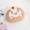 Porta-moedas de Animal de Desenho Animado Transfronteiriço Pingente de Pelúcia Pequeno Presente Batom Cabeça de Sobremesa Fofa Bolsa de Armazenamento de Fones de Ouvido