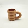 Taza de Neumático de Celebridad de Internet de Lujo Ligero Taza de Oreja Grande Ins Taza Universal de Caramelo de Espino Cerámica Taza de Café Gruesa Douyin