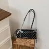 Bolso de Axila de Lunares Versátil Simple de Gama Alta para Mujer Estilo Coreano Nuevo de Moda Tendencia Viaje Lindo Dulce Bolso de Hombro Único