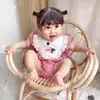 Ropa Nueva de Verano para Bebés Niñas, Mameluco Súper Lindo de Fresa de Manga Corta para Celebraciones de Mes Completo y 100 Días, Adecuado para Salir