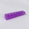 Pastillero Semanal Transparente Rectangular de Siete Compartimentos Mini Portátil a Prueba de Humedad Pastillero de Siete Días Venta al por Mayor