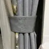 Abrazadera para cortina con tela de organza fantasma, sujetador adhesivo simple, correa para atar para fijar y organizar, cierre magnético fuerte de perla para uso personal