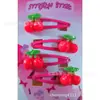 Pinza para el Cabello de Cereza de Resina Ecológica Pinza BB Pinza de Gota Accesorios de Joyería de Resina Joyería para la Cabeza Linda Joyería para Niños