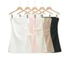 720-26 Verão Estilo Blogger INS Sexy Uma Alça Cor Macaron Cintura Marcada Tomara-que-caia Sem Mangas Mini Vestido