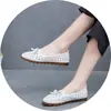 Zapatos Calados para Mujer Verano Zapatos de Enfermera Transpirables para Mujeres Embarazadas Planos Blancos