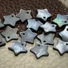 Botão de Concha Estrela de Cinco Pontas Pérola Negra Natural Furo Único Botão de Concha Pérola Negra de Quatro Furos para Camisas e Malhas Botão de Concha
