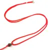 DIY Trenzado Rojo Perla Ágata Jade Ámbar Colgante Cordón Collar Cadena Bolsita Cadena para Joyería Venta al por Mayor