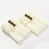 Oferta Especial Transfronteriza de Amazon para Cubrepie Corto de Lana Tejida Caliente para Piernas Calcetines de Tres Botones Plegables