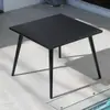 Juego pequeño de mesa y sillas redondas de acero al carbono simple para ocio en balcón, mesa de discusión, área de descanso, mesa de comedor para cafetería de té con leche al aire libre