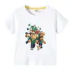 Mi Mundo Minecraft Ropa Nueva para Niños Camiseta de Verano de Manga Corta para Niños Camiseta de Manga Media para Niños Top para Niños