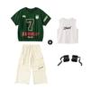 Ropa de moda hip-hop para niños ropa de práctica hiphop para niños verano niños hip-hop americano manga corta ropa para actuación del 1 de junio