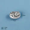 Estilo Chino Accesorios de Plata de Xizang DIY Lingote de Plata Antigua Real Flor de Loto Nudo Chino Perforado Aleación Retro Pulsera Cuentas Espaciadoras Accesorios