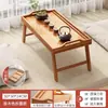 Mesa de Té Tatami de Piso Estilo Japonés, Mesa Pequeña Plegable para Ventana para Alféizar de Ventana de Dormitorio en Casa