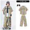 Roupas Hip-Hop Infantis Modernas Meninos Hip-Hop Crianças Hip-Hop Roupas Modernas Legais para Performance de Rua Conjunto de Duas Peças de Manga Curta de Verão