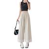 Pantalones de Encaje de Pierna Ancha para Mujer Verano 2025 Nuevo Seda de Hielo Protector Solar Casual Dopamina Yamamoto Niñas Pantalones Rectos