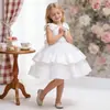 Vestido de princesa para niñas europeas y americanas, vestido de niña de las flores, falda tutú para boda, vestido de noche para presentadora de piano, estilo occidental