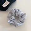 Laço de Cabelo Xadrez Bolinhas Doce e Fresco de Verão Corda para Coque Koreaninha Feminina Elástico para Rabo de Cavalo Acessórios de Cabelo