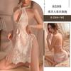 Año del Conejo Rojo Lencería Sexy Bata de Año Nuevo Sexy Encaje Cheongsam Pasión Medianoche Encanto Pijama 8599