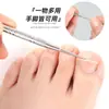 Herramienta para Uñas de Doble Cabeza de Acero Inoxidable Limpieza Jiagou yan Herramienta para Parche de Uñas con Incrustaciones