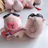 Celebridad de internet lindo capibara capibara colgante peluche juguete muñeca bolsa colgante llavero Muñeca Muñeca