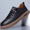 Zapatos de hombre primavera 2024 nuevos zapatos casuales de hombre versátiles de moda zapatos de tabla de hombre zapatos de cuero realmente súper suaves zapatos de cuero transpirable para hombre