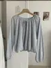 KEKEZOON Blusa con Cuello de Lazo de Lunares y Mangas Largas Estilo Brote Moda Vintage Top Holgado para Mujer 8432