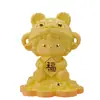 Mascota Oveja de la Suerte en Peluche Dorado, Oveja del Zodiaco de Dibujos Animados, Adorno Atractor de Riqueza para Decoración de Sala de Estar y Oficina, Regalo de Inauguración de Empresa