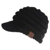 Ventas Directas de Fábrica nuevo gorro de visera vacío de otoño e invierno para mujer multicolor opcional gorro de lana con visera para mujer CC en stock lote