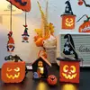 Luz de Ambiente para Fiesta Escena de Calabaza de Halloween Luz de Noche de Madera Luminosa Decoración de Atrezo para Fotos