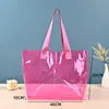 Bolsa de regalo souvenir de embalaje de gelatina transparente, bolsa de embalaje de regalo de compras transparente lisa, bolsa de mano para ropa