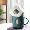 Taza de cerámica creativa taza de café para el hogar taza de escamas de pescado Xingba Feng taza fábrica al por mayor logotipo personalizable