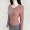 Camiseta deportiva adelgazante ajustada de manga larga para mujer, ropa para correr, entrenamiento, fitness, ropa de yoga, ropa profesional para pilates, ropa exterior de otoño.