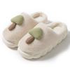 Pantuflas de Algodón de Dibujos Animados para Mujer Otoño e Invierno con Forro Polar para Calentar y Cómodas Suela Gruesa para Parejas Uso Doméstico Interior Confinamiento Pantuflas de Piel para Hombre