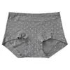 Calzoncillos tipo bóxer con estampado floral de lunares para mujer, Ropa interior 100% algodón de cintura media para mujer, Calzoncillos tipo bóxer transpirables con refuerzo de algodón 10A para mujer