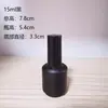 Botella de Esmalte de Uñas Negro Mate 15ml Vidrio Transparente Pegamento para Esmalte de Uñas Botella Vacía Botella de Pegamento para Esmalte de Uñas Pegamento para Fototerapia Aceite